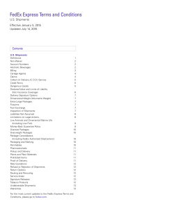 FedEx Express Terms and Conditions