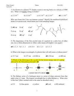 Practice Exam #1 Key