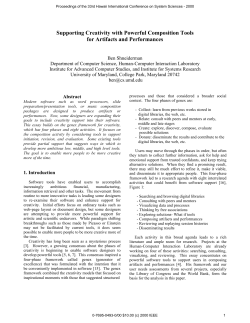 Supporting Creativity with Powerful Composition Tools for Artifacts