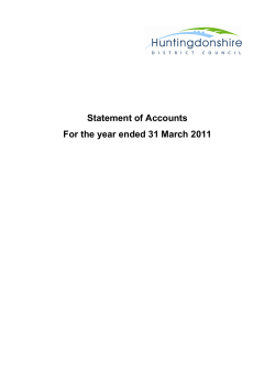 Example Financial Statements and Notes to the Accounts for Local
