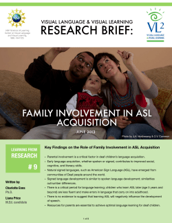 Family Involvement in ASL Acquisition