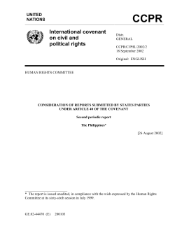 International covenant on civil and political rights