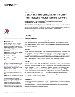 Melatonin Immunoreactivity in Malignant Small