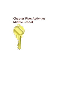Chapter Five: Activities Middle School