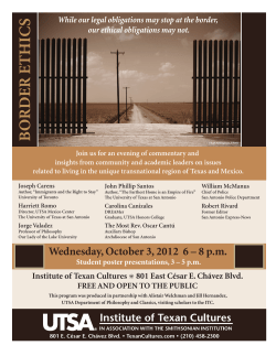a flyer - Institute of Texan Cultures