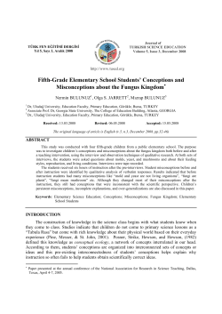 Fifth-Grade Elementary School Students` Conceptions and