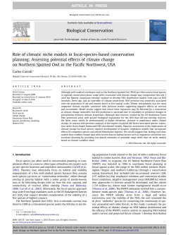 Role of climatic niche models in focal-species