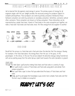 Food Chains Web Quest - Science with Mrs. Barton