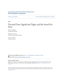 Decimal Dust, Significant Digits, and the Search for Stars