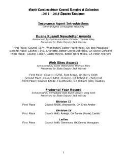 Luncheion Awards Agenda 2015