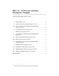 Bill C-41 - Institut canadien d`administration de la justice
