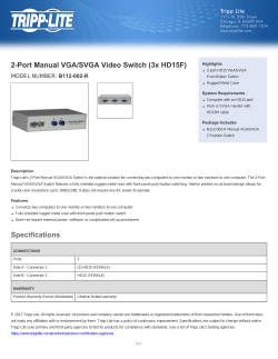 2-Port Manual VGA/SVGA Video Switch (3x HD15F