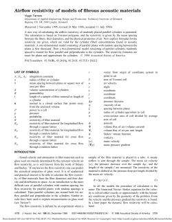 Airflow resistivity of models of fibrous acoustic materials