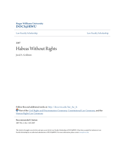Habeas Without Rights - DOCS@RWU