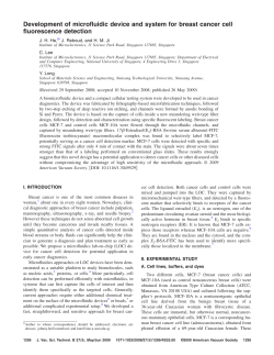Development of microfluidic device and system for breast cancer cell