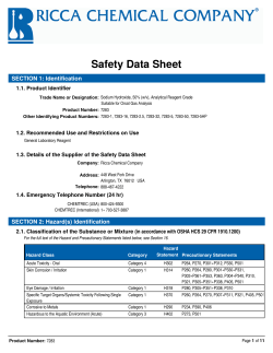 Safety Data Sheet