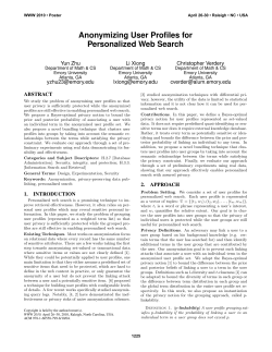 Anonymizing User Profiles for Personalized Web Search