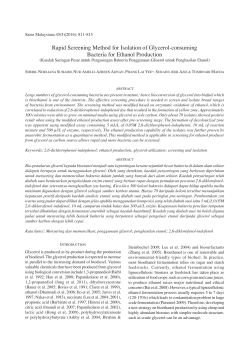 Rapid Screening Method for Isolation of Glycerol