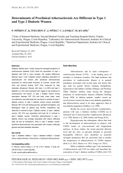 Determinants of Preclinical Atherosclerosis Are Different in Type 1