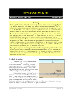 Moving Crude Oil by Rail - The DOT