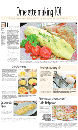 How eggs make the grade Basic omelette for one What goes well