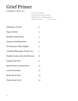 Grief Primer MOURNERS