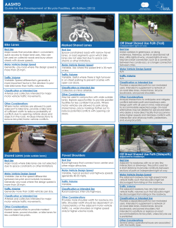Excerpts from AASHTO and NACTO Guidance