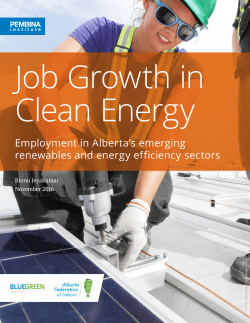 Job Growth in Clean Energy: Employment in