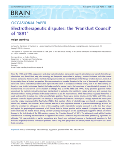 Electrotherapeutic disputes: the `Frankfurt