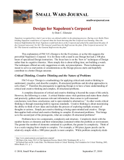 Design for Napoleon`s Corporal