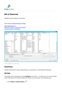 Bill of Materials - PCBWorks Documentation