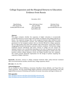 College Expansion and the Marginal Returns to Education