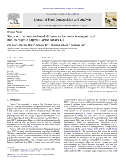 Study on the compositional differences between transgenic and non