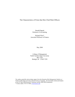 The Characteristics of Firms that Hire Chief Risk