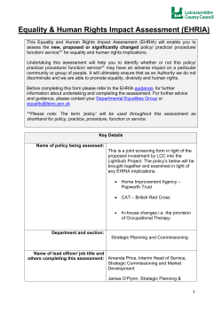 Lightbulb Project Investment - EHRIA