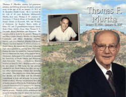 Murtha Thomas Memorial Card