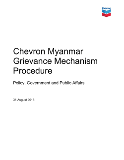 Grievance Mechanism - Chevron Corporation