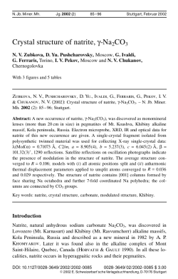 Crystal structure of natrite, gamma-Na2CO3