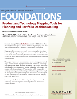 Product and technology Mapping tools for Planning