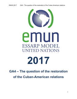 GA4 &ndash; The question of the restoration of the Cuban