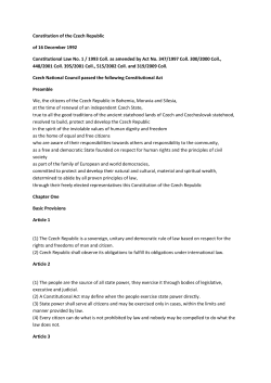 Constitution of the Czech Republic of 16 December 1992