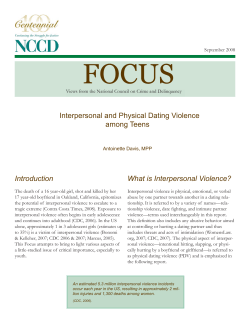 Interpersonal and Physical Dating Violence among Teens