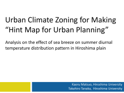 Urban Climate Zoning for Making "Hint Map for Urban Planning"