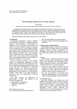 Biotechnology applications in textile industry