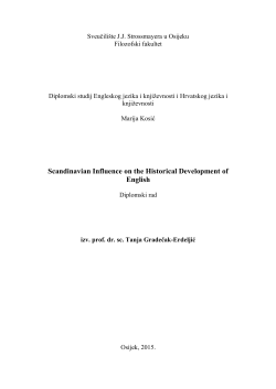 Scandinavian Influence on the Historical Development of English
