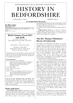 history in bedfordshire - Bedfordshire Local History Association