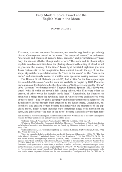 Early Modern Space Travel and the English Man