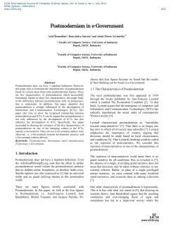 Postmodernism in e-Government