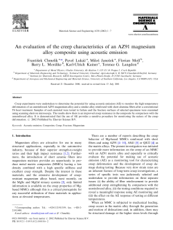An evaluation of the creep characteristics of an AZ91 magnesium