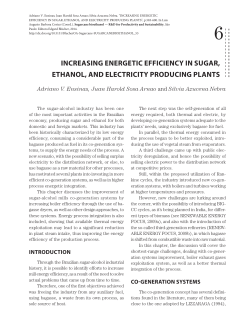 increasing energetic efficiency in sugar, ethanol, and electricity